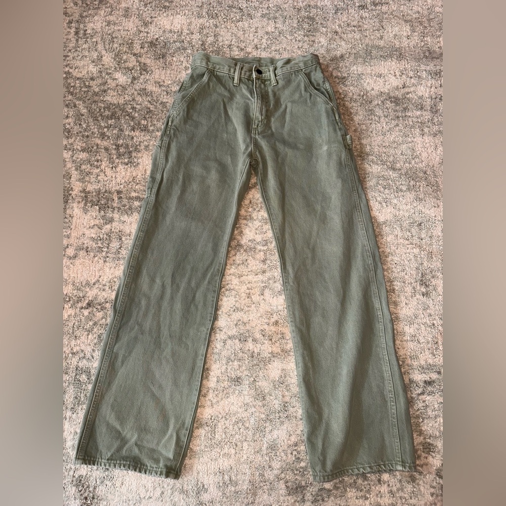 Mens GAP Carpenter Pants in Soft Green - Picture 2 of 4